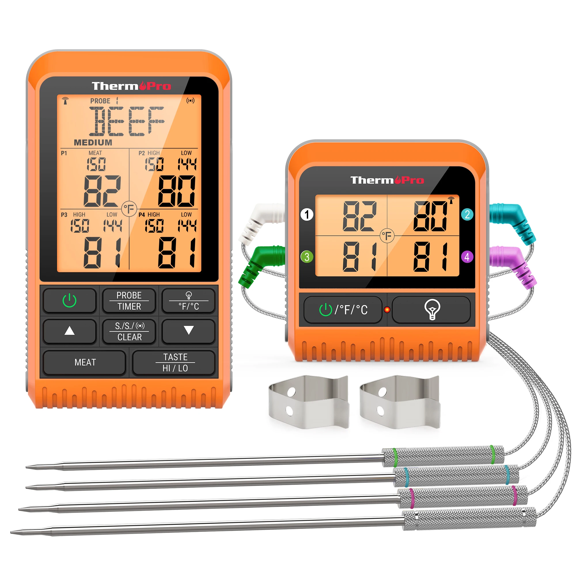 

Цифровой термометр для мяса ThermoPro TP829C 4 датчика