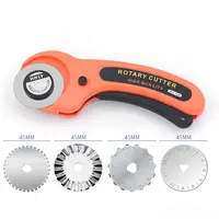 5Pcs 45mm Rotary Cutter Kit & Cutting Mat & Patchwork Ruler & Sewing Clips for Cloths Fabric Leather DIY Sewing Craft