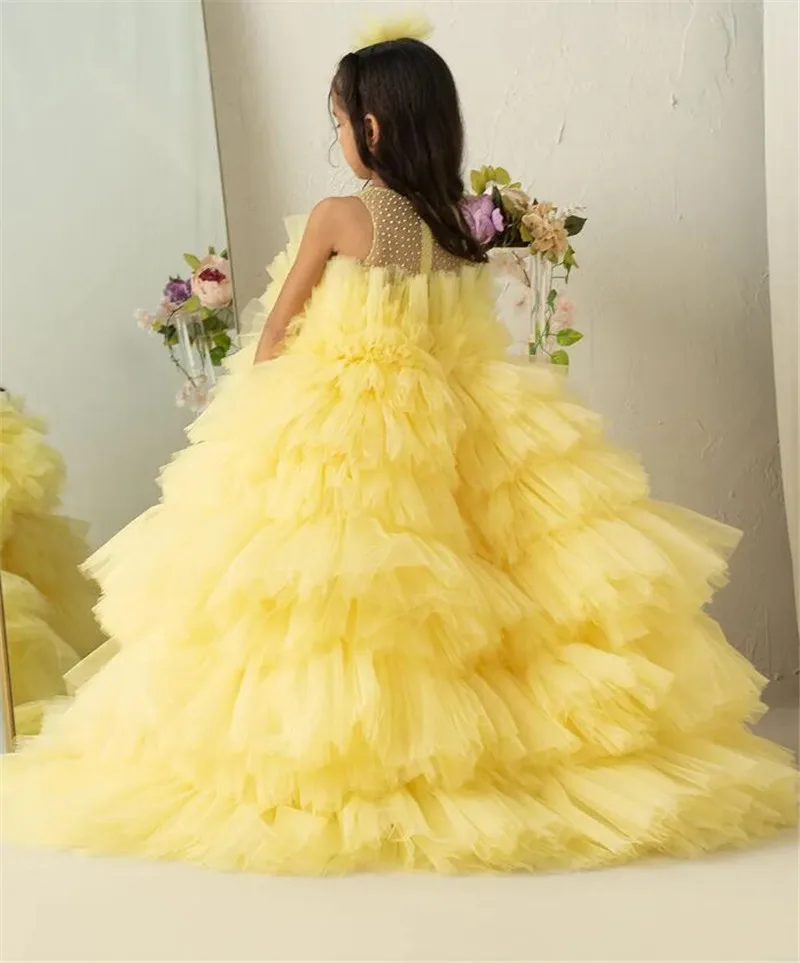 

Бальное платье, Цветочное платье для девочки на свадьбу, платье принцессы на заказ для конкурса, детское платье для первого причастия