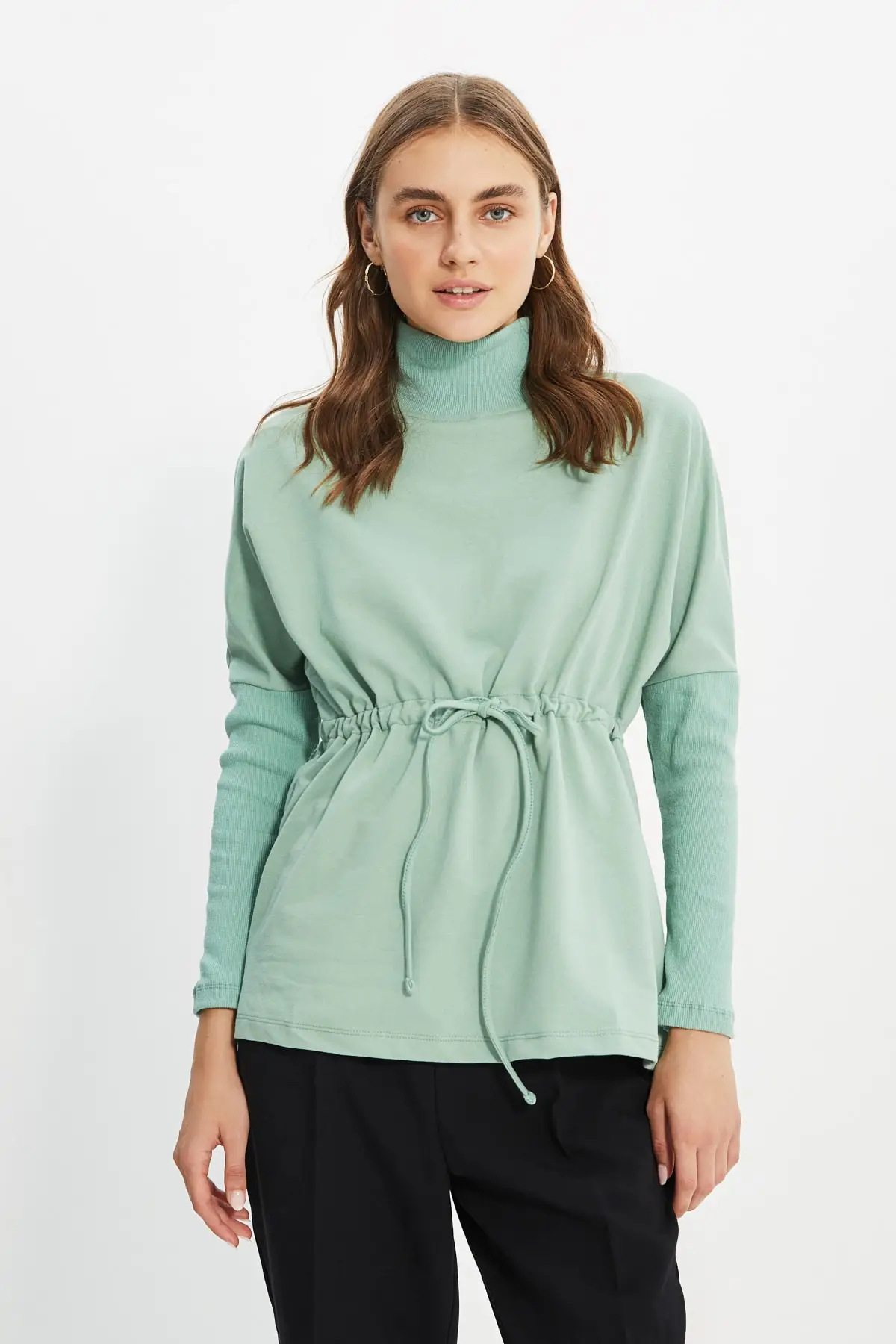 Trendyol İp Detailed Knitted Sweatshirt TCTAW22TW0019