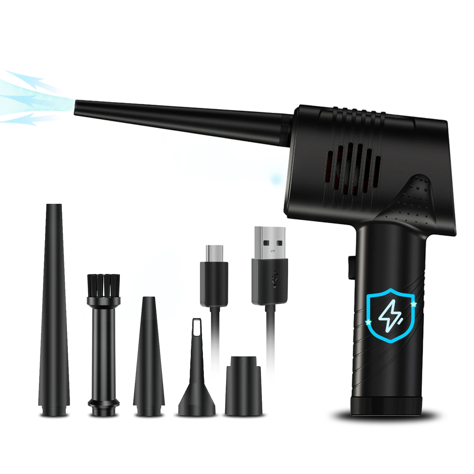 

Electric Air Duster for Keyboard Cleaning,Wireless Air Blower Replaces Compressed Spray Gas Cans,Handheld Air Gun for PC Camera