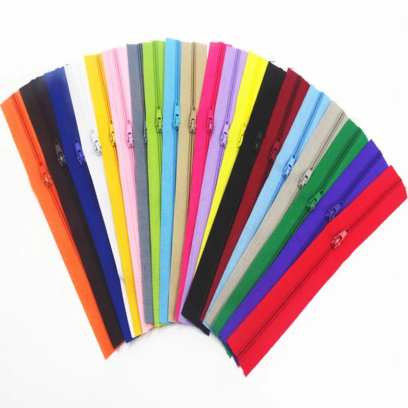 

10/20 Pcs Pocket Zipper 3# Automatic lock slider Zipper Sewing Kit Clothes Accessories 20 colors