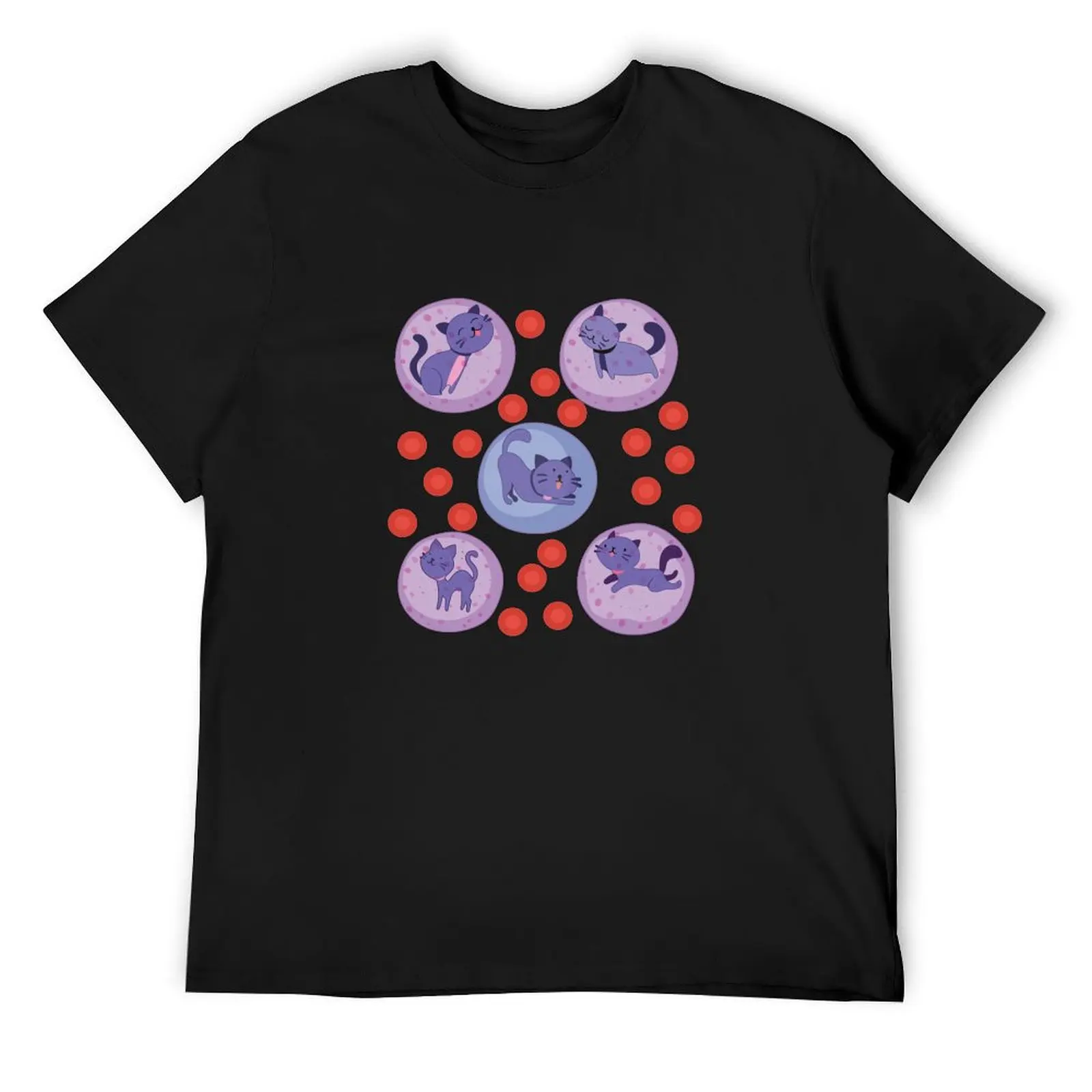 Забавные гематологические кошки - White Blood Cells Cat WBCs MLS Cats cat hematolog Laboratory Футболка