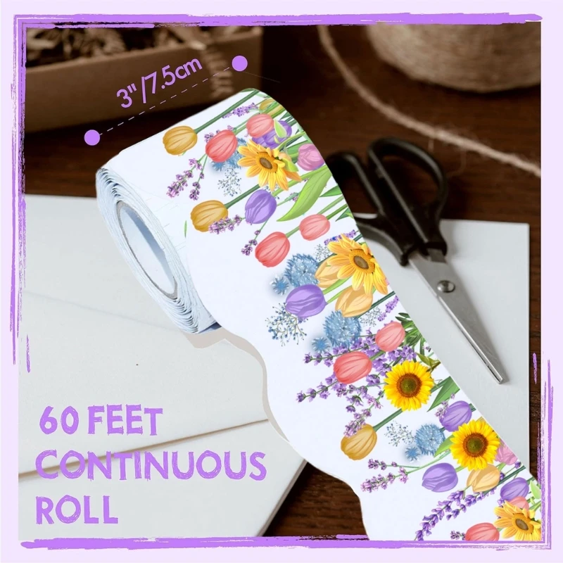 Клейкая доска для объявлений бордюрная отделка красочная цветочная тема