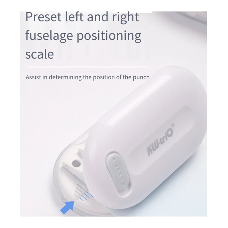 KW-Trio 3-Hole Paper Punch Handheld Mini Puncher DIY Student Handmade Scrapbook