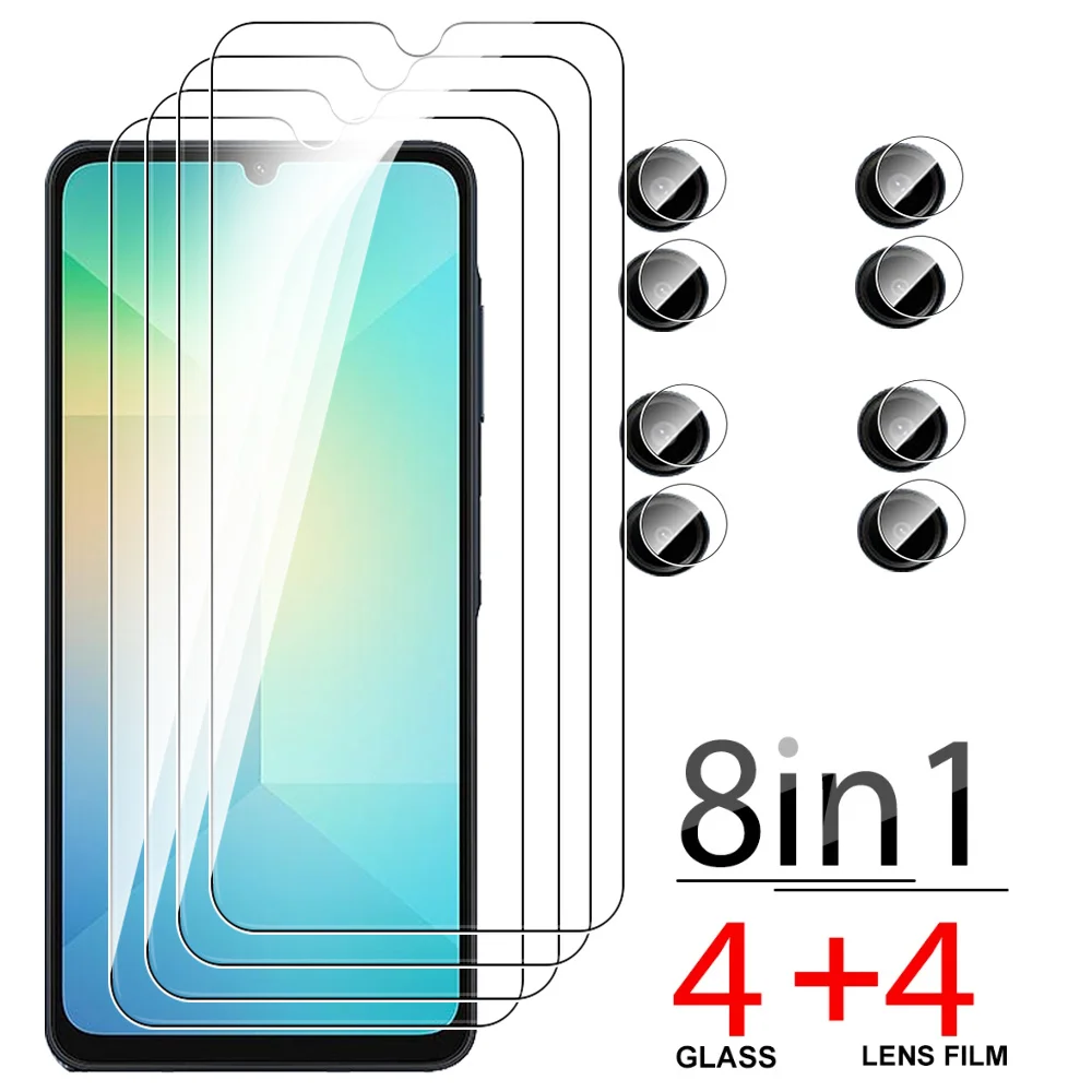 Закаленное стекло 8IN1 для Samsung Galaxy A06 4G Защитная пленка экрана Пленка камеры A 06 06A 6 7