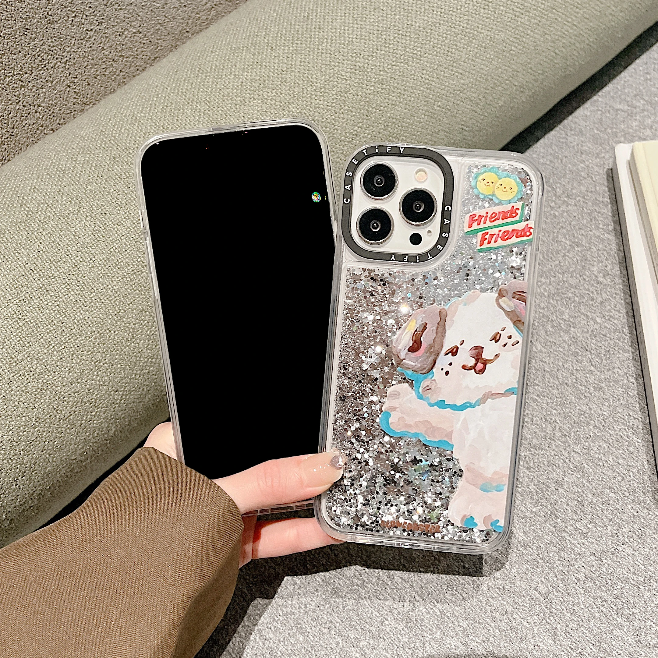

Quicksand fashion trend mobile phone case for iPhone 1112 Pro Max XR XS Max X apple 13 Pro Max Mobile phone explosion protection
