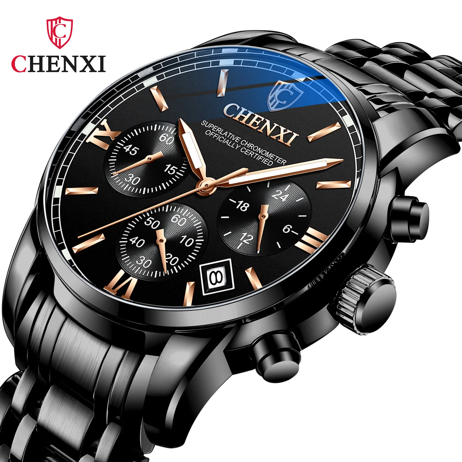 

Chenxi 911 Luxury Top Brand New Student Clock Steel Band Sports Men's Waterproof Luminous Quartz Watches Relogio Masculino