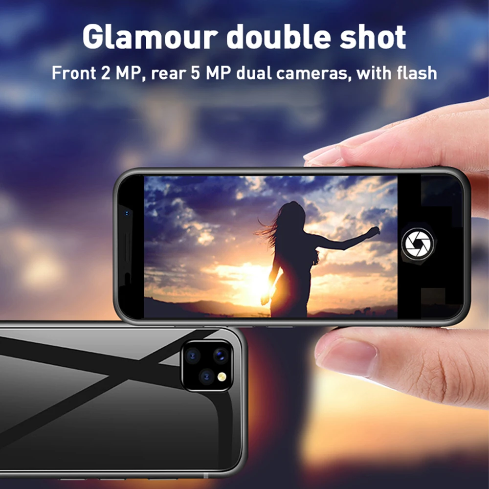 Melrose 2019 4G LTE phone Super Mini Smartphones 3.4 Inch Ultra Slim Quad Core Mobile Phone Android 8.1 Face Recognition 5MP