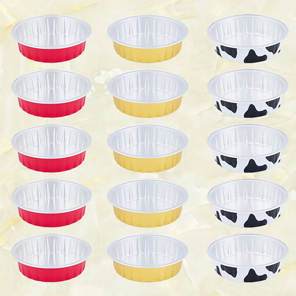 50 шт. 80 мл г круглая чашка для мусса торта из алюминиевой фольги с прозрачной