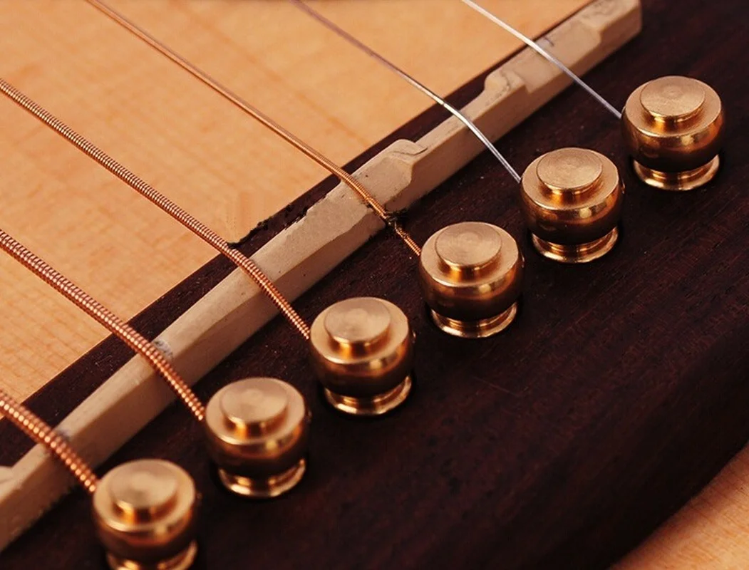 

6pcs Pure Copper Acoustic Guitar Bridge Pins String Nail Pins Chord Cone