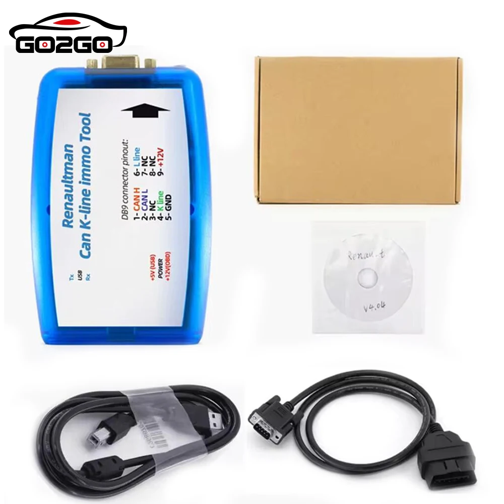 Для Renault Can K-line Immo Tool V4.09 Поддержка CAN/K-line OBD2 Автоматический программатор ECU Read/Write