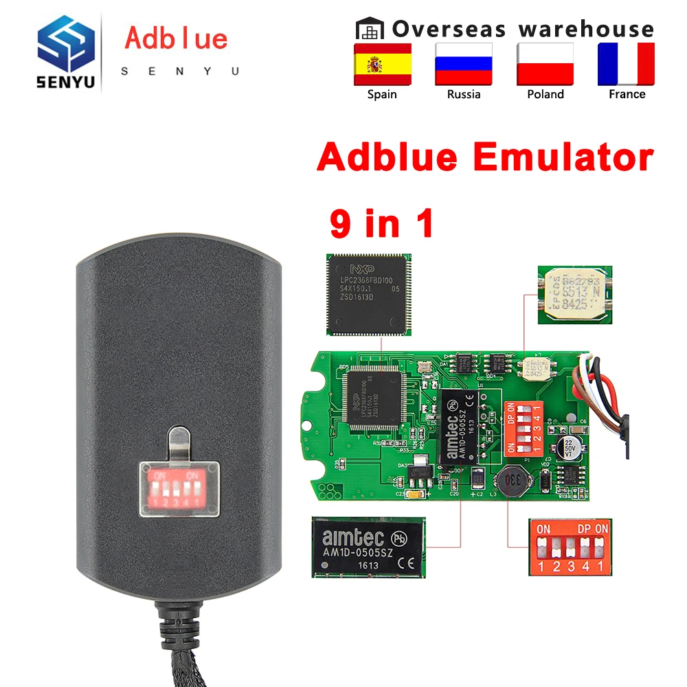 Полная версия чипа Adblue 9 в 1 эмулятор 7 Евро 4 / 5 грузовик для BENZ/DAF Scania Volvo AdBlue
