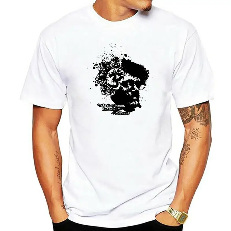 

Terence Mckenna T Shirt Om Symbol Acid Lsd Tshirt O-neck Summer Personality Fashion Men T-shirts