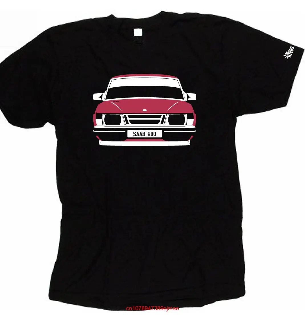 Футболка с длинным или коротким рукавом SAAB 900 CLASSIC 1978 93 Pick car color plate S XXXL