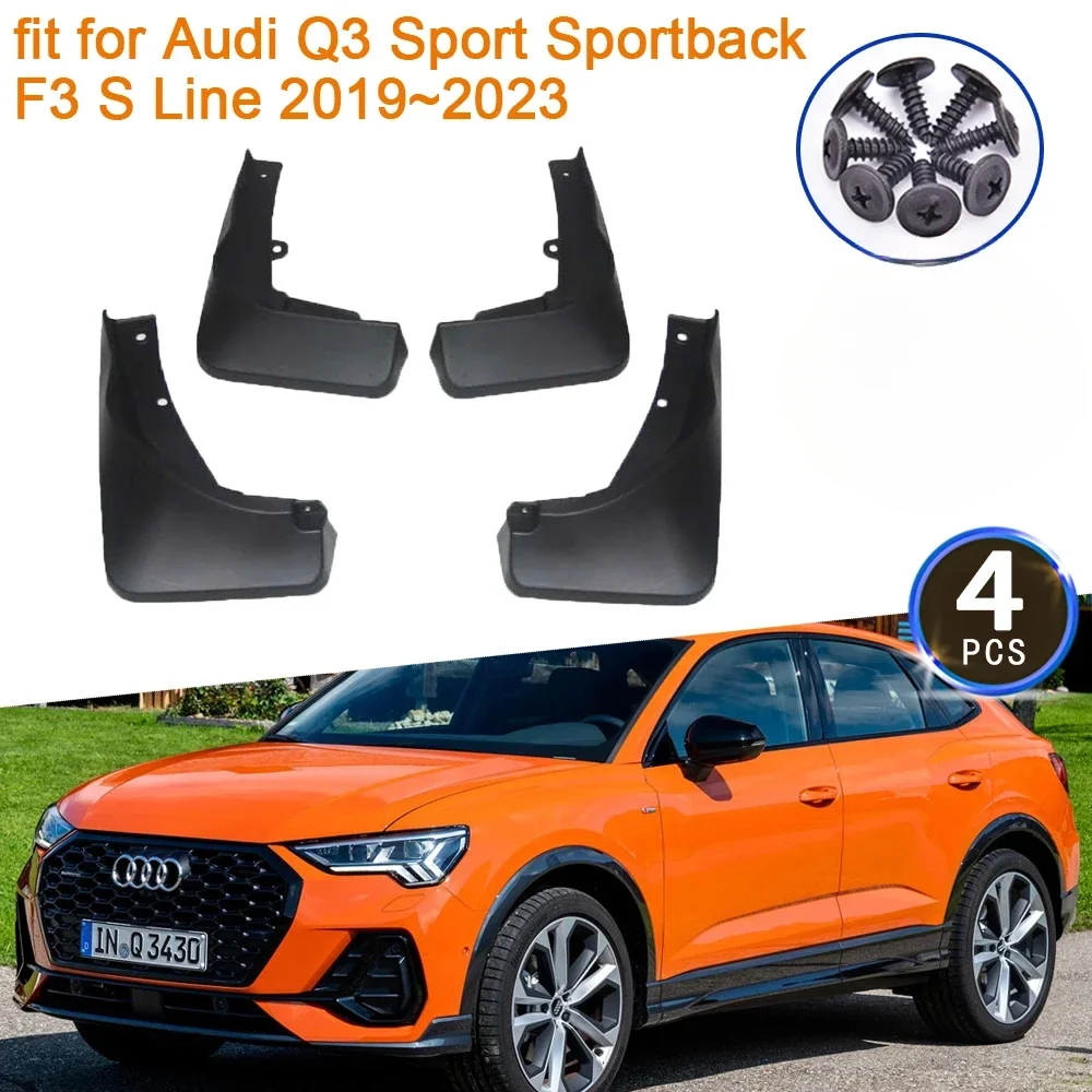 ДЛЯ Audi Q3 Sport Sportback F3 S Line 2019 2020 2021 2022 2023 брызговики на заднее колесо для внедорожника