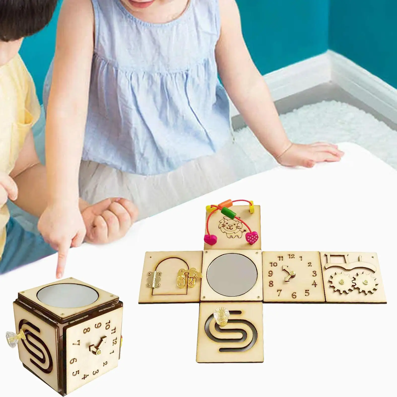 

Portable Busy Board Sensory Learning Activity Toy Learning Activity Toy Teaching Aids for Kids Preschool Girls Birthday Gift