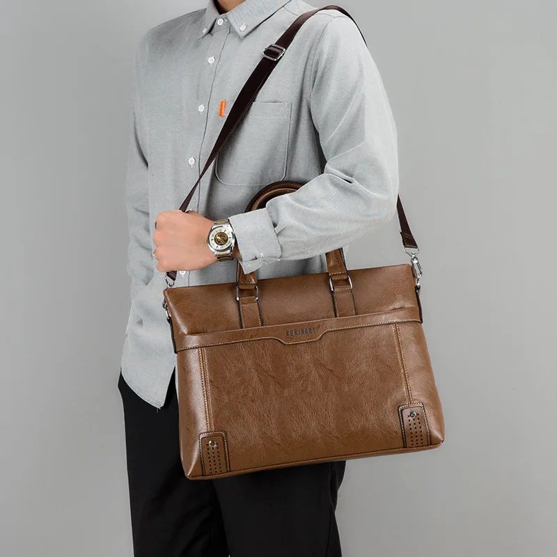 Laptop Bag Briefcases Men Designer Bag 15 16 Inch Laptop Handbag Luxury Shoulder Business Work Tote Office Storage Attache Case