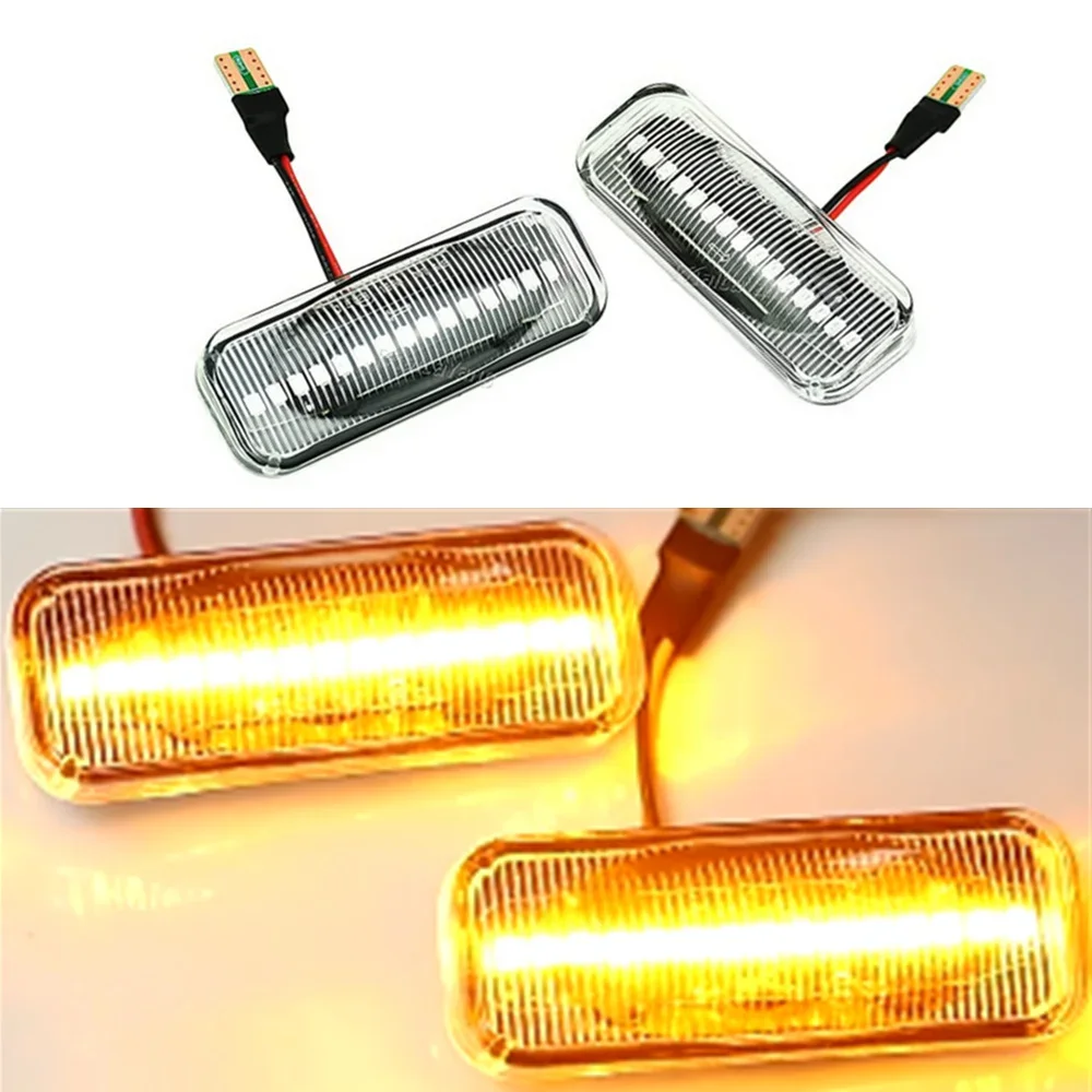 Светодиодный динамический сигнал поворота 2 шт. боковой маркер для крыла