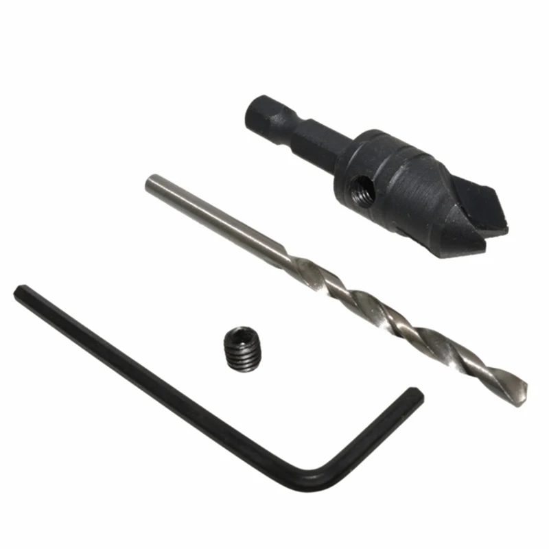 

Набор сверл с зенкером и круглым хвостовиком, столярные фаски, высокоскоростные стальные биты для древесины, металла