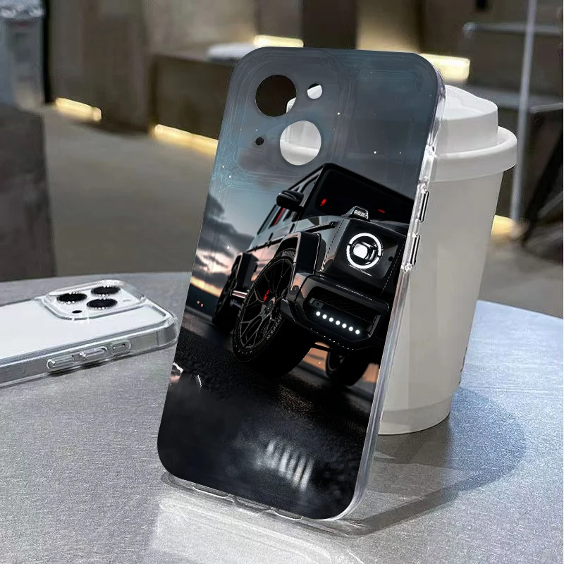 Фото Мужской мягкий чехол для телефона Manly Man SUV G63 для iPhone 16 17 Air 14 Plus 15 Pro Max 16E 17E 13 Mini 12 11 XS 7 8 SE с узором, задняя крышка №3