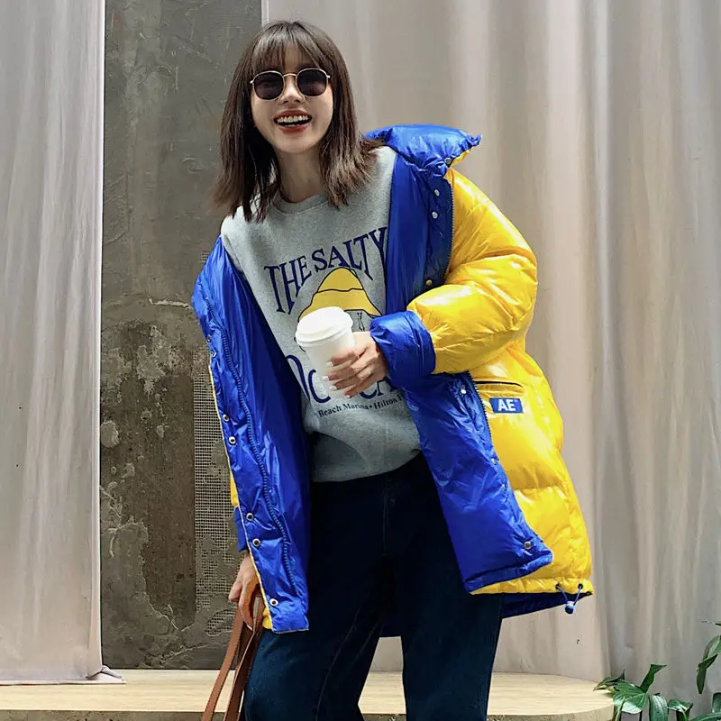 White Duck Down Down Jacket Winter Coat  Women Oversized Parka Warm Thick Loose Snowsuit Puffer Jacket Women