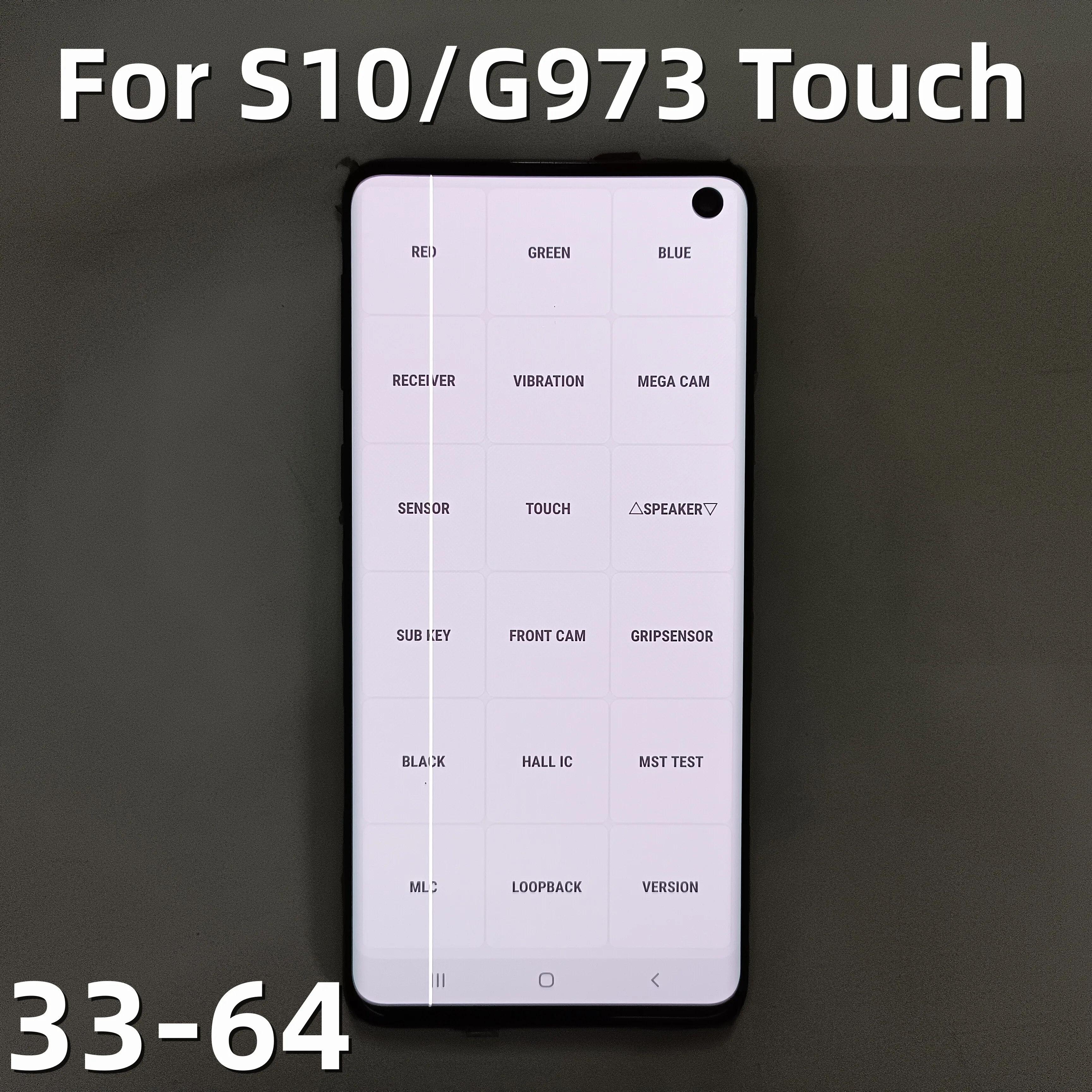 

Original AMOLED LCD Display For Samsung Galaxy S10 G973 G973F/DS SM-G973 LCD Display Touch Screen Digitize Assembly，With lines