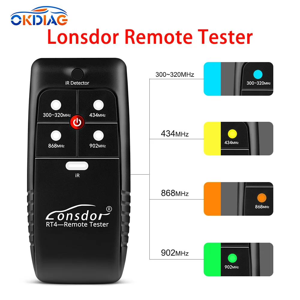 

OKDIAG Lonsdor Remote Tester for 868mhz 433mhz 902mhz 315mhz key Programming Tools For All Car Key Remote Frequency Test