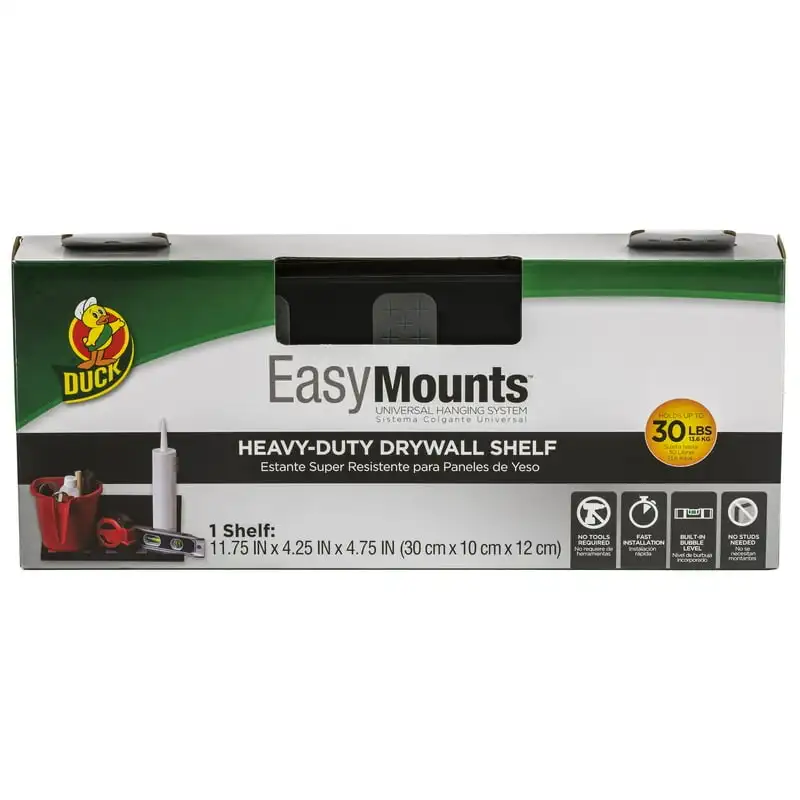 

EasyMounts Black Floating Garage Shelf - No Tools Required, Holds up to 30 lbs Smoke generator Funda barbacoa exterior Grill cov