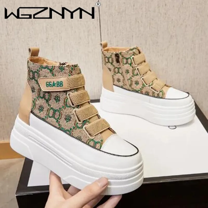 

Кеды женские на шнуровке, высокие кроссовки, плоская подошва, холщовые дышащие, на платформе, плоская подошва