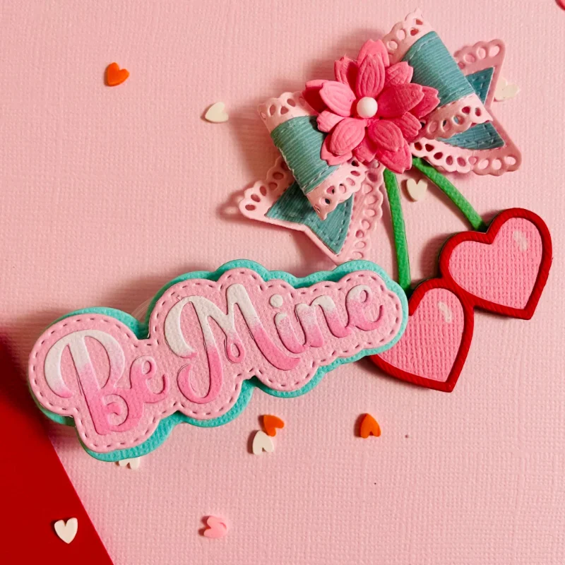 Металлические штампы Heart Cherries для скрапбукинга