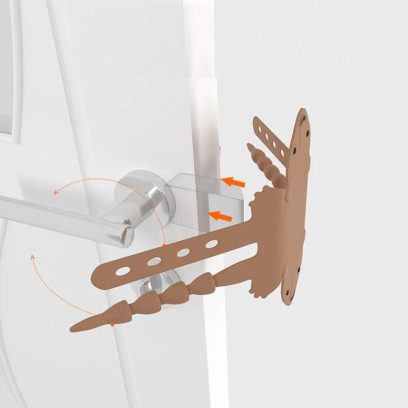 

Блокировочный дверной замок, 4 уровня, настраиваемая Крышка для бесшумного замка, защита от столкновений, буферная Подушка, предотвращение закрывания двери, уменьшение шума