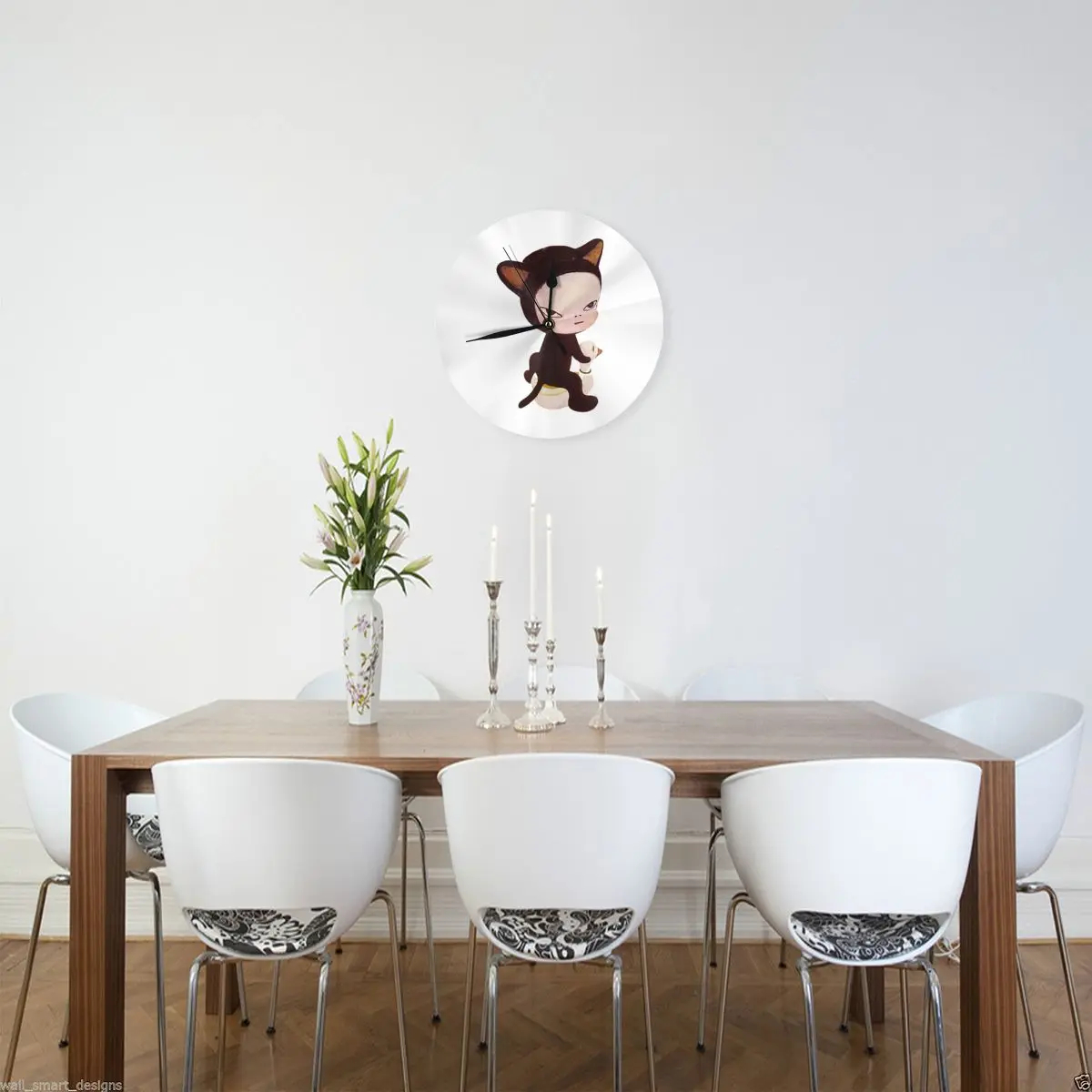 Настенные часы Yoshitomo Nara декоративные круглые для комнаты необходимые украшения