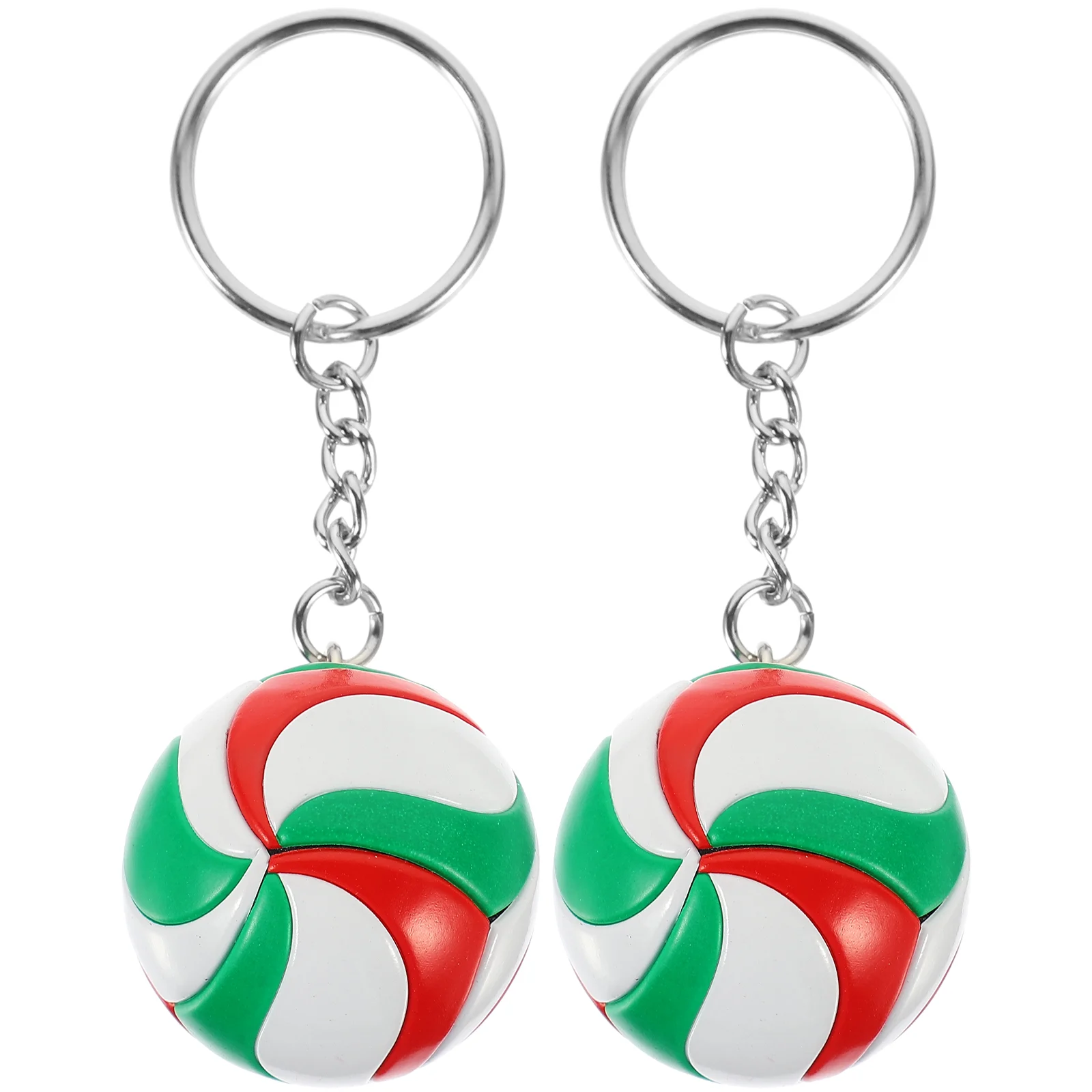 

2 Pcs Keychain Car Keys Volleyball Model Toy Exquisite Hanging Multi-function Ornament Children Adorable