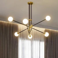modern glass ball pendant lights minimalist molecular hanging lamp for bedroom living room decor cafe study pendant chandelier