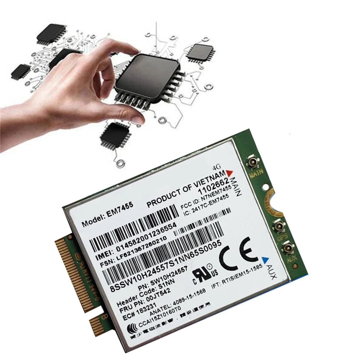 Карта Em7455 LTE 4G + антенна Gobi6000 FRU 00JT542 01AX756 для Thinkpad T460 T460P L560 Yuga 260 P50 P70 X260