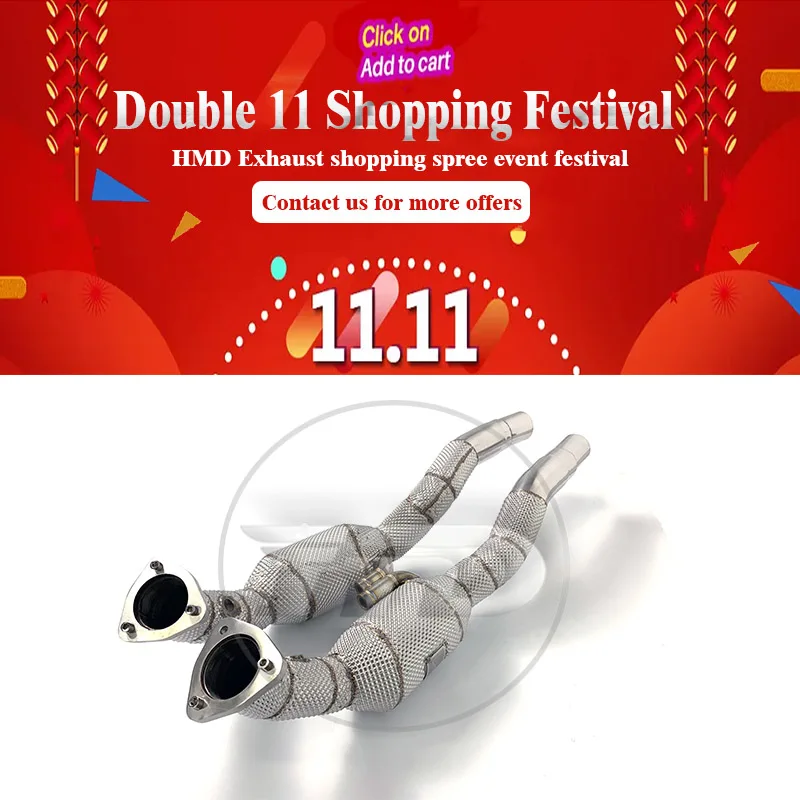 

HMD Exhaust Manifold for Porsche 911 997.1 Model Car Accessories With Catalytic Converter Downpipe Header Auto Replacement Parts