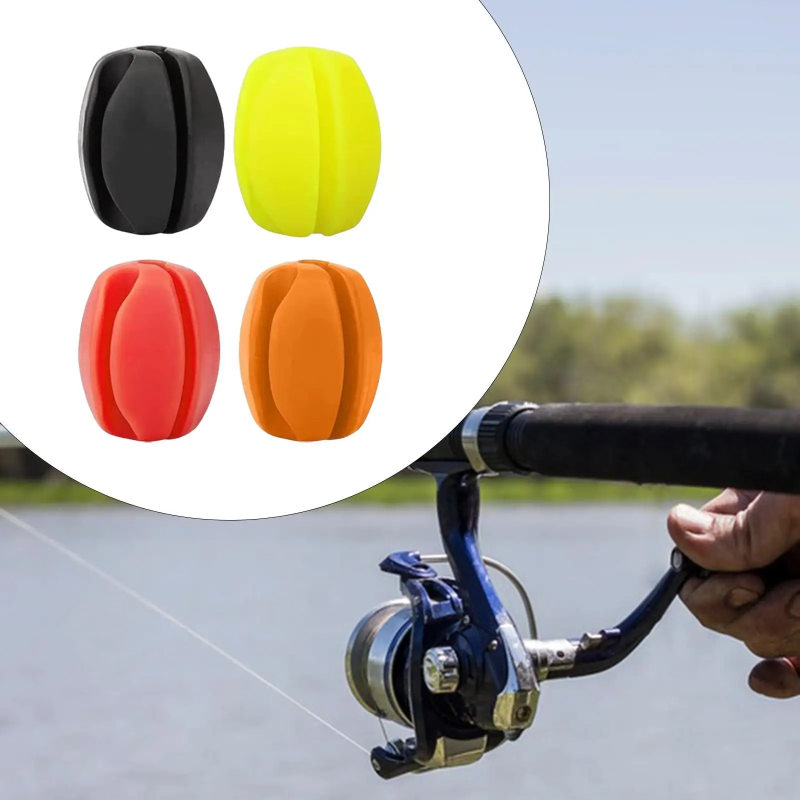 4x Fishing Rod Fixed Ball Fly Accessories Holder Straps