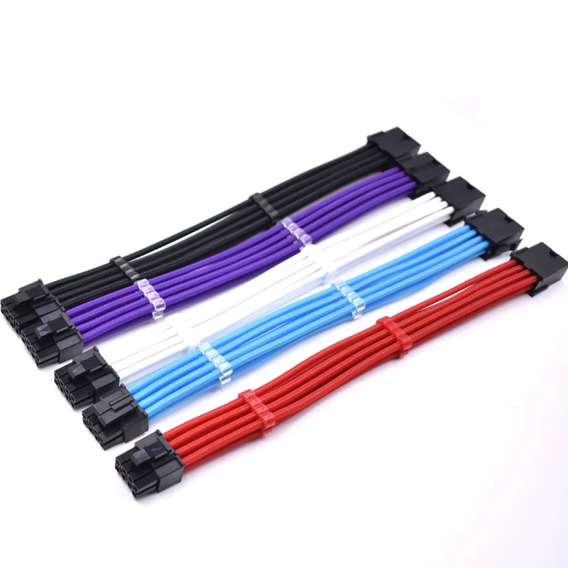 PCIe 8pin (6 + 2)/CPU (4 4) карта удлинитель 18AWG гибкий силиконовый провод с гребнями
