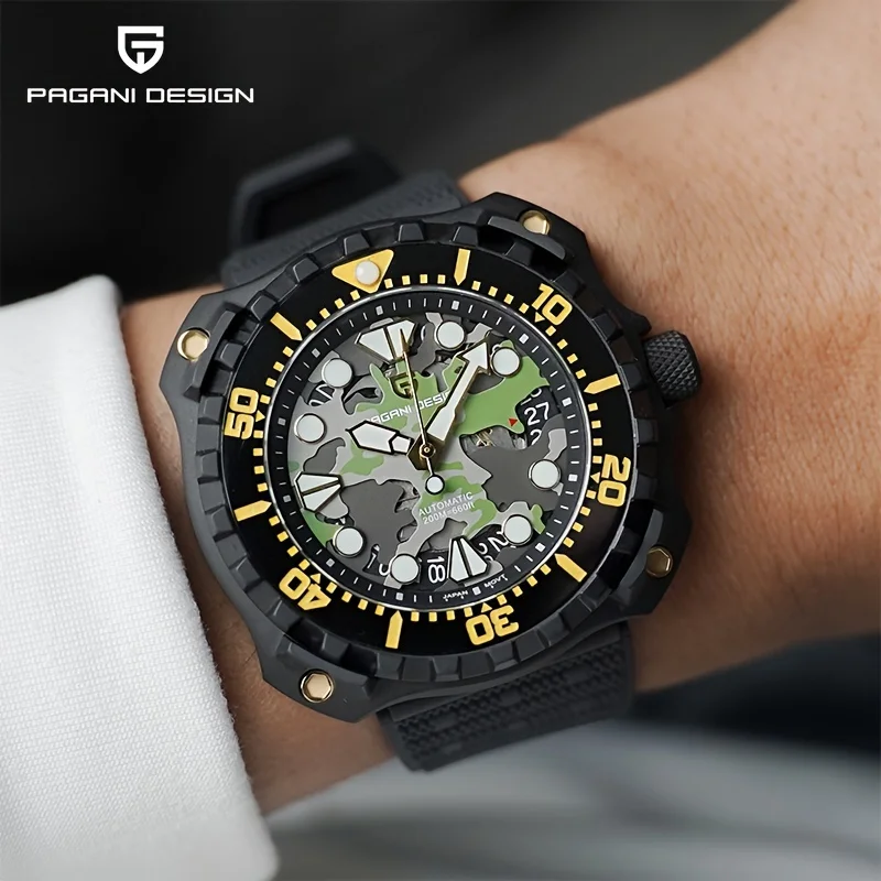 Мужские механические водонепроницаемые часы PAGANI DESIGN, цвет в ...