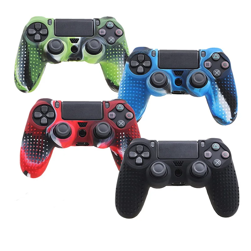 

Anti Slip Silicone Protective Skin Case For Dualshock 4 PS4 DS4 Pro Slim Controller Cover Analog Grip Case Cover