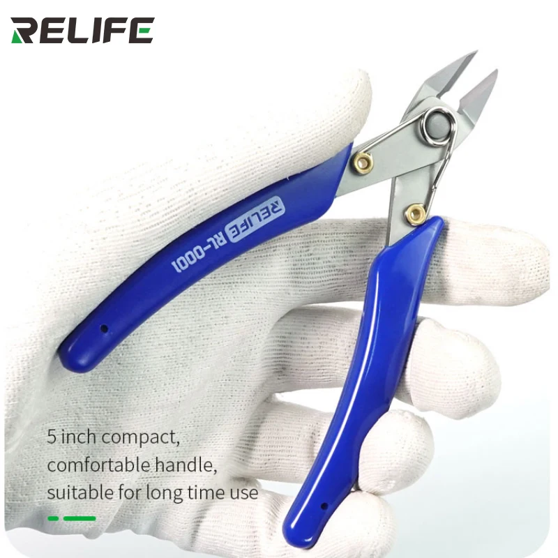 

5" Precision Diagonal Pliers Cutting Pliers for Wire Cable Cutter High Hardness HDR 56-58 Electronic Repair Hand Tools RL-0001