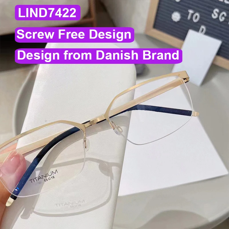 Датский бренд одинаковый дизайн безвинтовые сверхлегкие очки из чистого титана