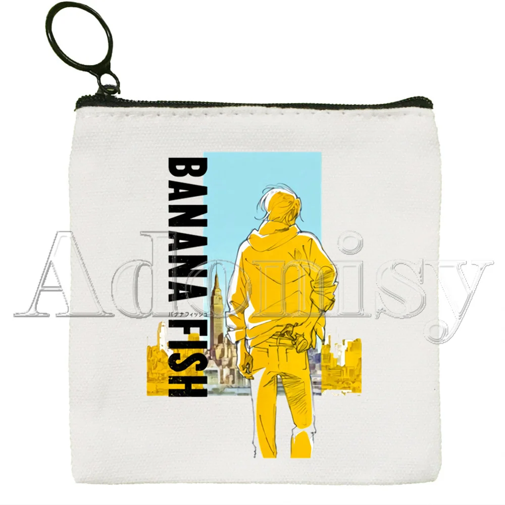 Banana Fish Key Bag Classic Animation Printing  Zipper Storage Bag Customized Print