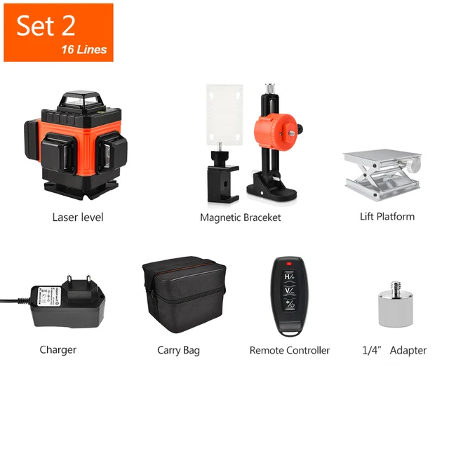 

360 Laser level 16/12 Lines 3D/4D Self-leveling Nivel Laser Cross Horizontal Vertical Green Beam For Metal Wall Sign 8*12inch