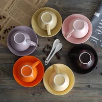 Tea Cup and Saucer Coffee Cup Ceramic Nordic Cups Teacup Set Dining Room Fashion Small Coffee Mug Tavern Cafe Cupshe Tableware
