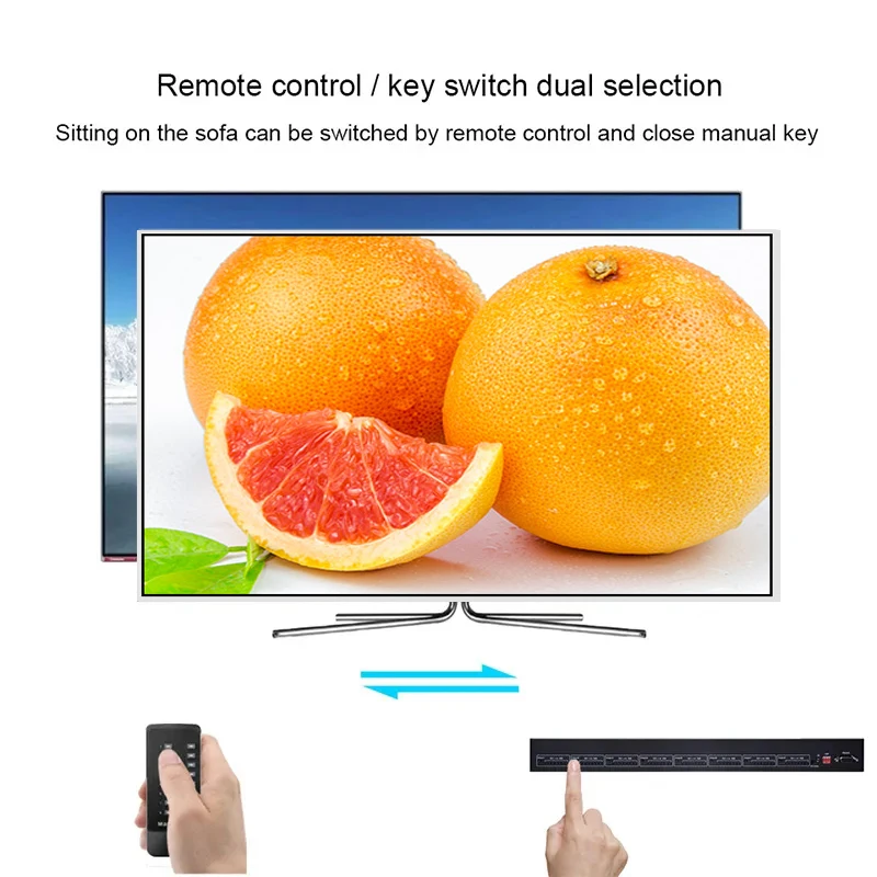 Фото Матричный коммутатор 18 Гбит/с 4k HDMI 2,0 разделитель 8X8 HDMI матричный коммутатор разделитель 8 в 8 выход с ИК RS232 EDID для монитора компьютера №4