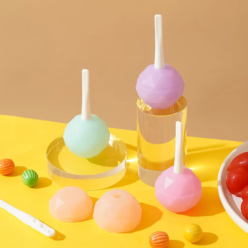 

New Lollipop Ice Hockey Mold DIY Homemade Summer Ice Cream Popsicle Food Grade Silicone Household Frozen Making Ice Cub Tool