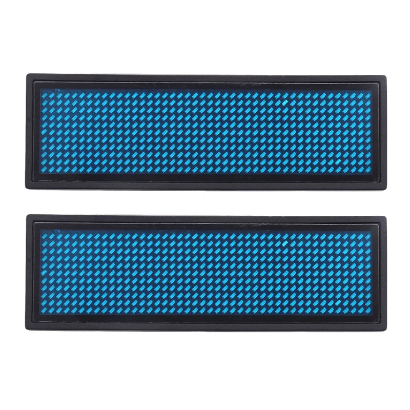 

PPYY-2X Programmable LED Digital Scrolling Message Name Tag Id Badge(11X44 Pixels) (Blue)