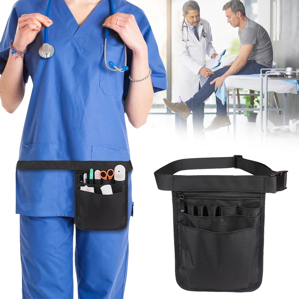 

Fanny Pack Nursing Belt Organizer Durable Adjustable Nurse Medical Utility Storage Pouch for Bandage Scissors IV Tapes